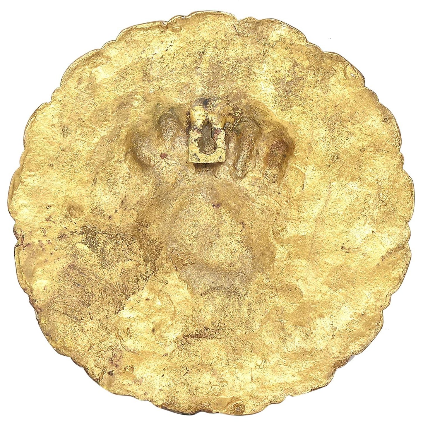 Brass Panchmukhi Ganesha Plate (Gold) Length 11 Inch