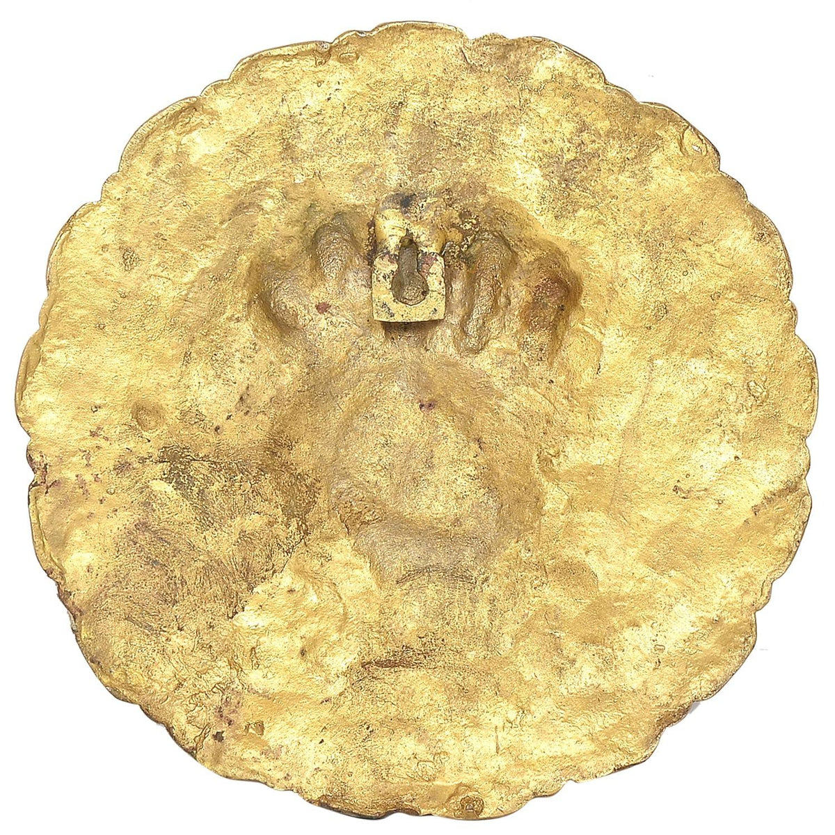 Brass Panchmukhi Ganesha Plate (Gold) Length 11 Inch