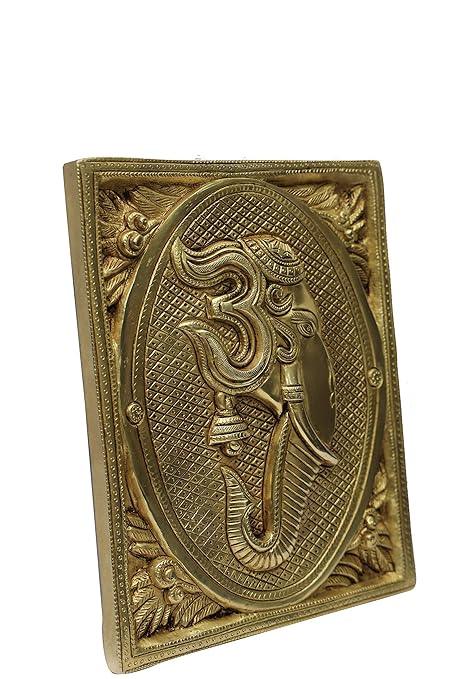 Ganesha Wall Plate Made of Brass