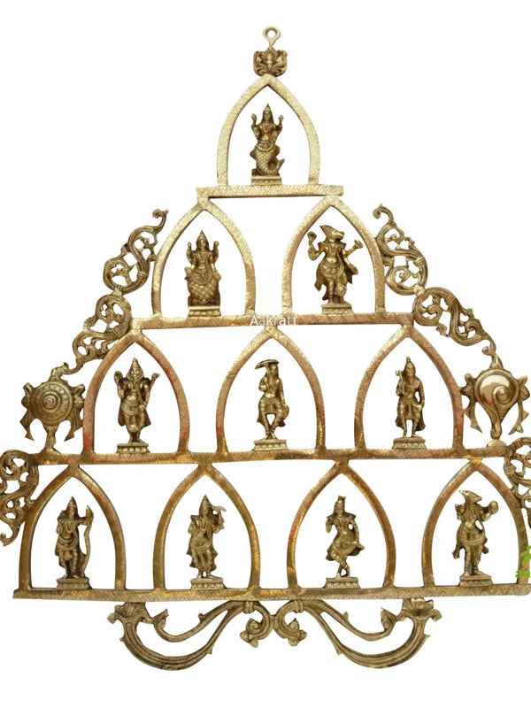 Dashavatara Wall Hanging – Vishnu 10 Avatars Metal Wall Decor