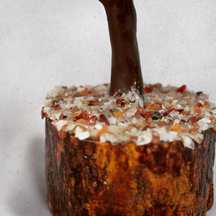 Natural Multicolor Healing Gemstone Crystal Bonsai Fortune Tree for Good Luck, Wealth & Prosperity (300 Beads)