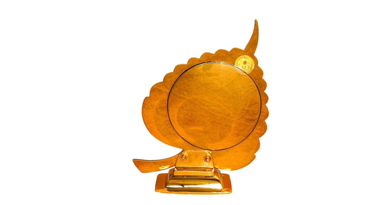 Aalila Peedom Leaf-Shaped Aranmula Kannadi-ArtyCraftz.com