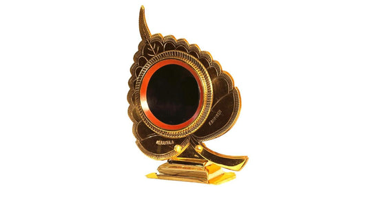 Aalila Peedom Leaf-Shaped Aranmula Kannadi-ArtyCraftz.com