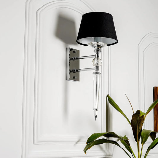 Glass Shiny Brass Wall Light