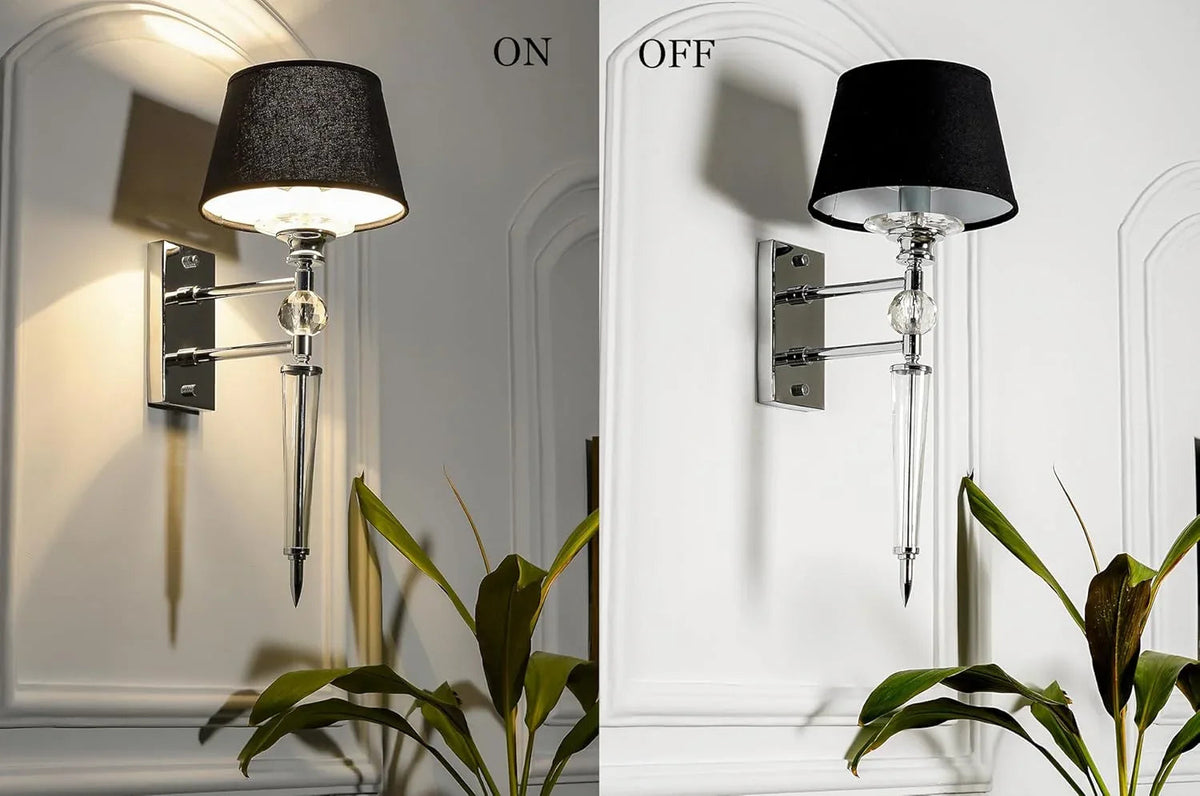 Glass Shiny Brass Wall Light