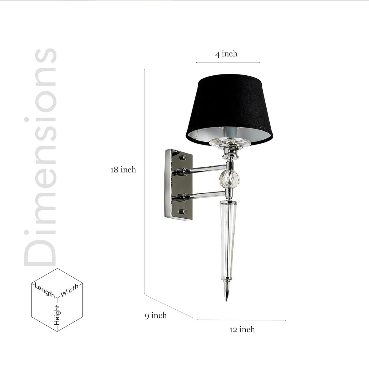 Glass Shiny Brass Wall Light