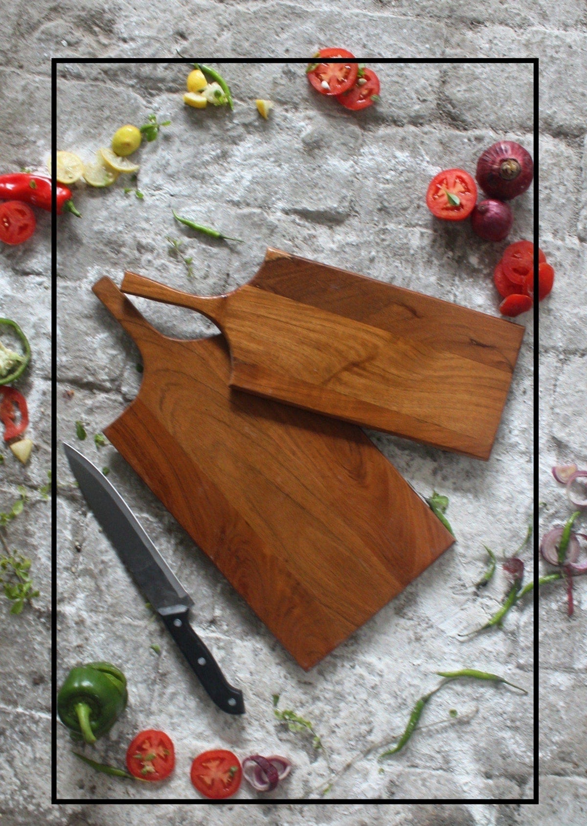 Acacia Wooden Chopping Board for Serving Snacks and Foods