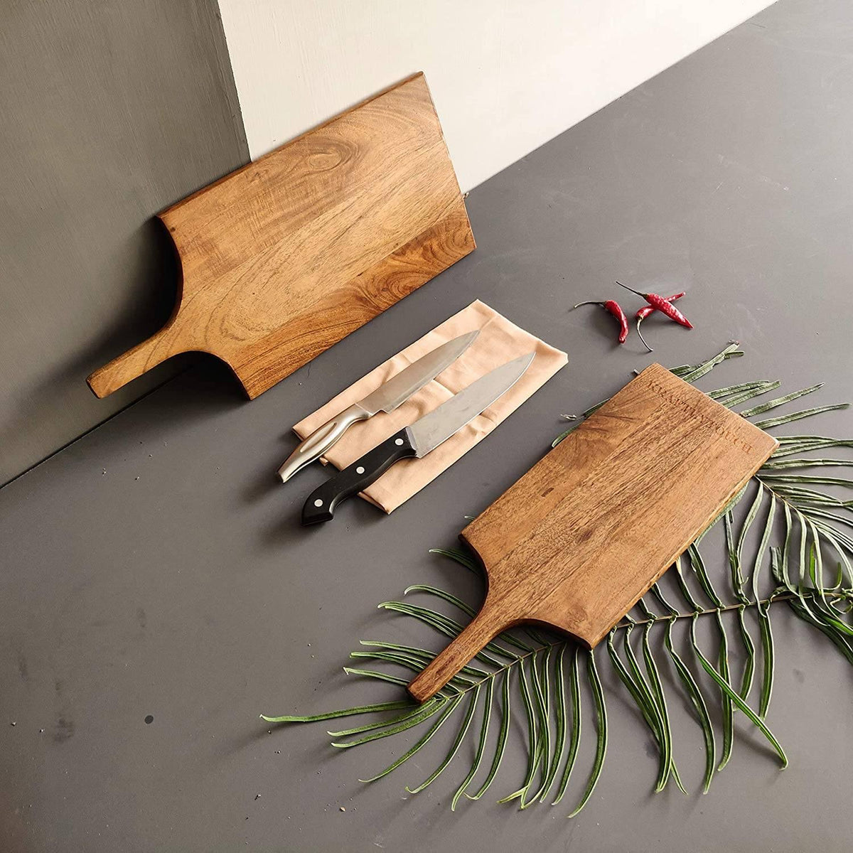 Acacia Wooden Chopping Board for Serving Snacks and Foods