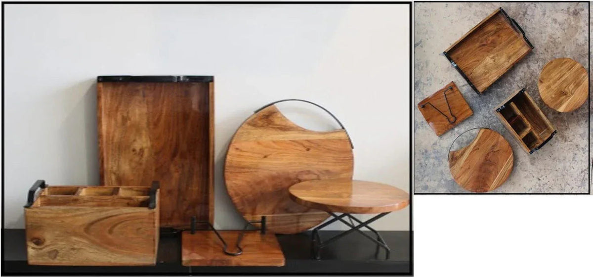 Acacia Wooden Combo Set for Kitchen - ArtyCraftz.com