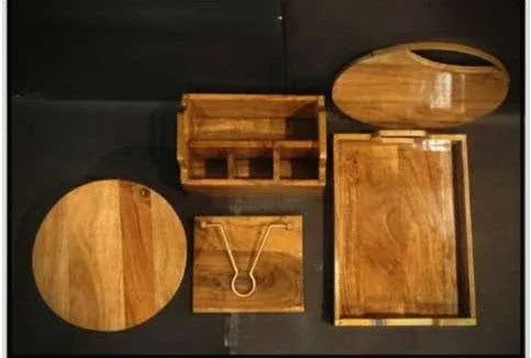 Acacia Wooden Combo Set for Kitchen - ArtyCraftz.com