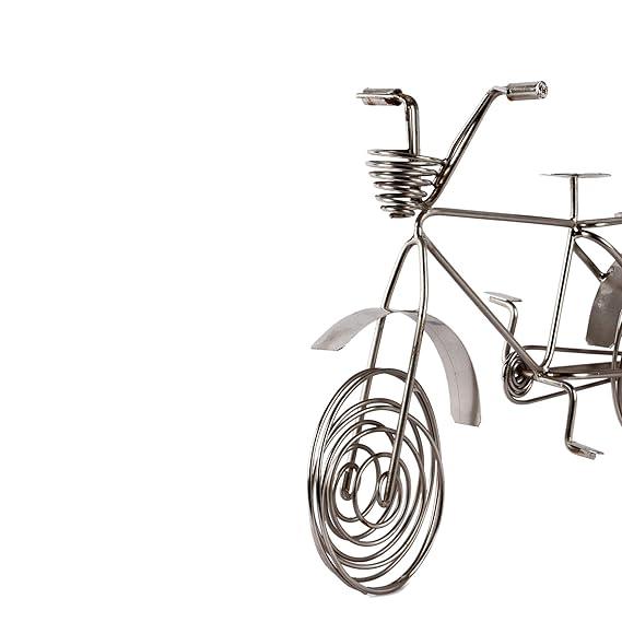 Aluminium Silver Finish Decorative Cycle Showpiece- ArtyCraftz.com