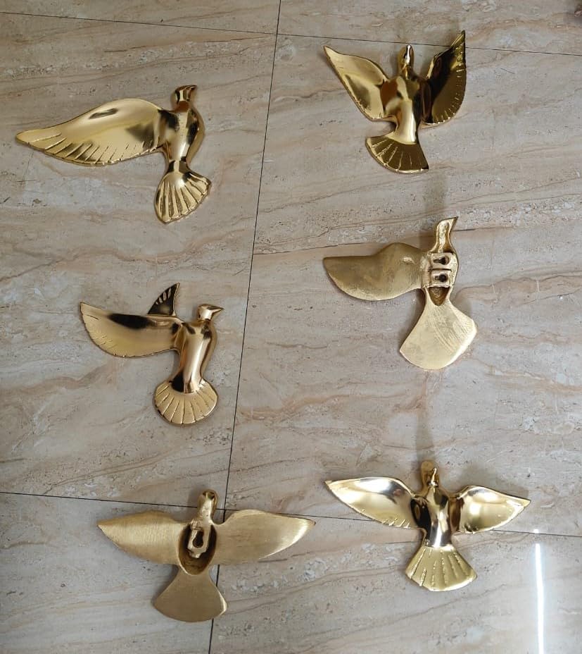 Aluminum Golden Flying Swallow Birds Wall Art -ArtyCraftz.com