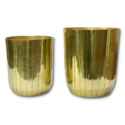 Aluminum Pot with Gold Finish for Indoor and Outdoor - ArtyCraftz.com