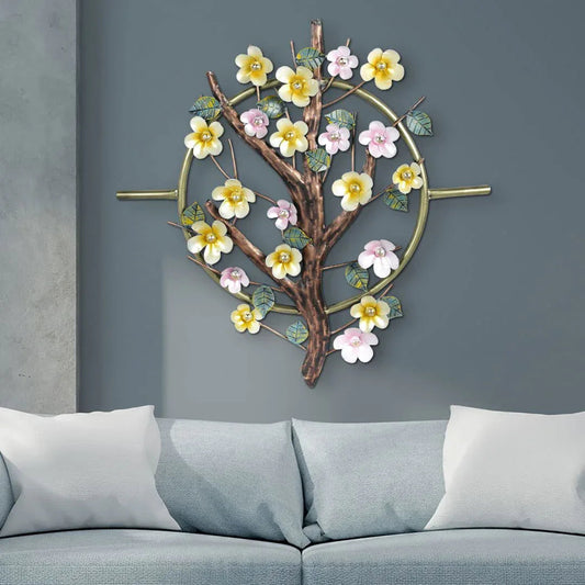 Amazing Metal Flower with leaves and Branch Art for Decor and Branch Art for Decor - ArtyCraftz.com