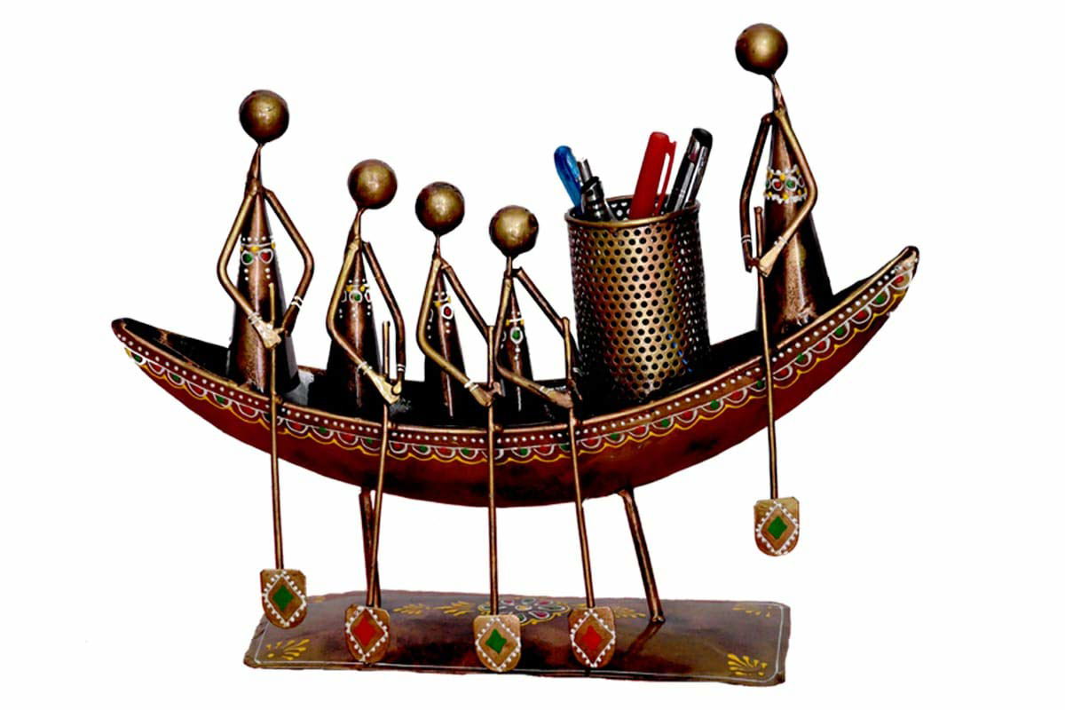 Antique Decorative Pen Stand Gift Item (Boat PENSTAND) - ArtyCraftz.com