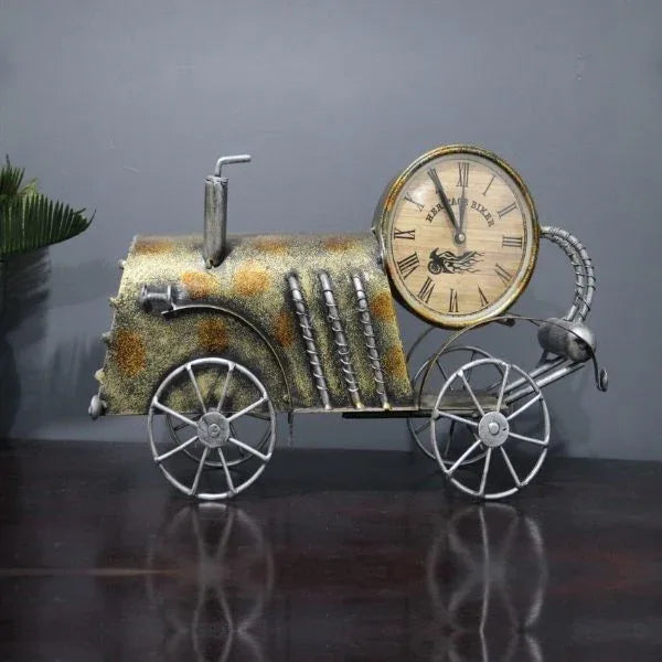 Antique Engine Clock Center Table Showpiece - ArtyCraftz.com