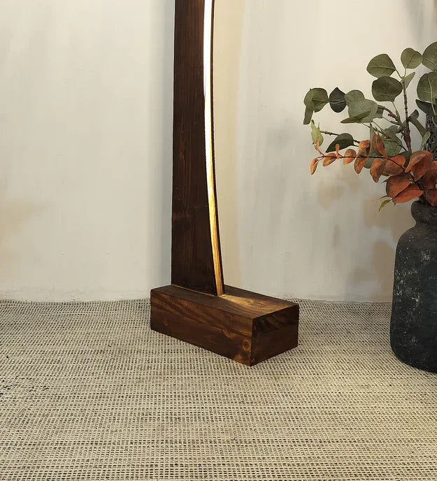 Arc LED Wooden Floor Lamp - ArtyCraftz.com