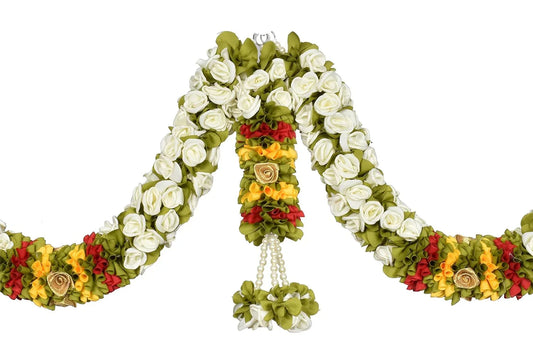 White, Red, Yellow Rose Toran