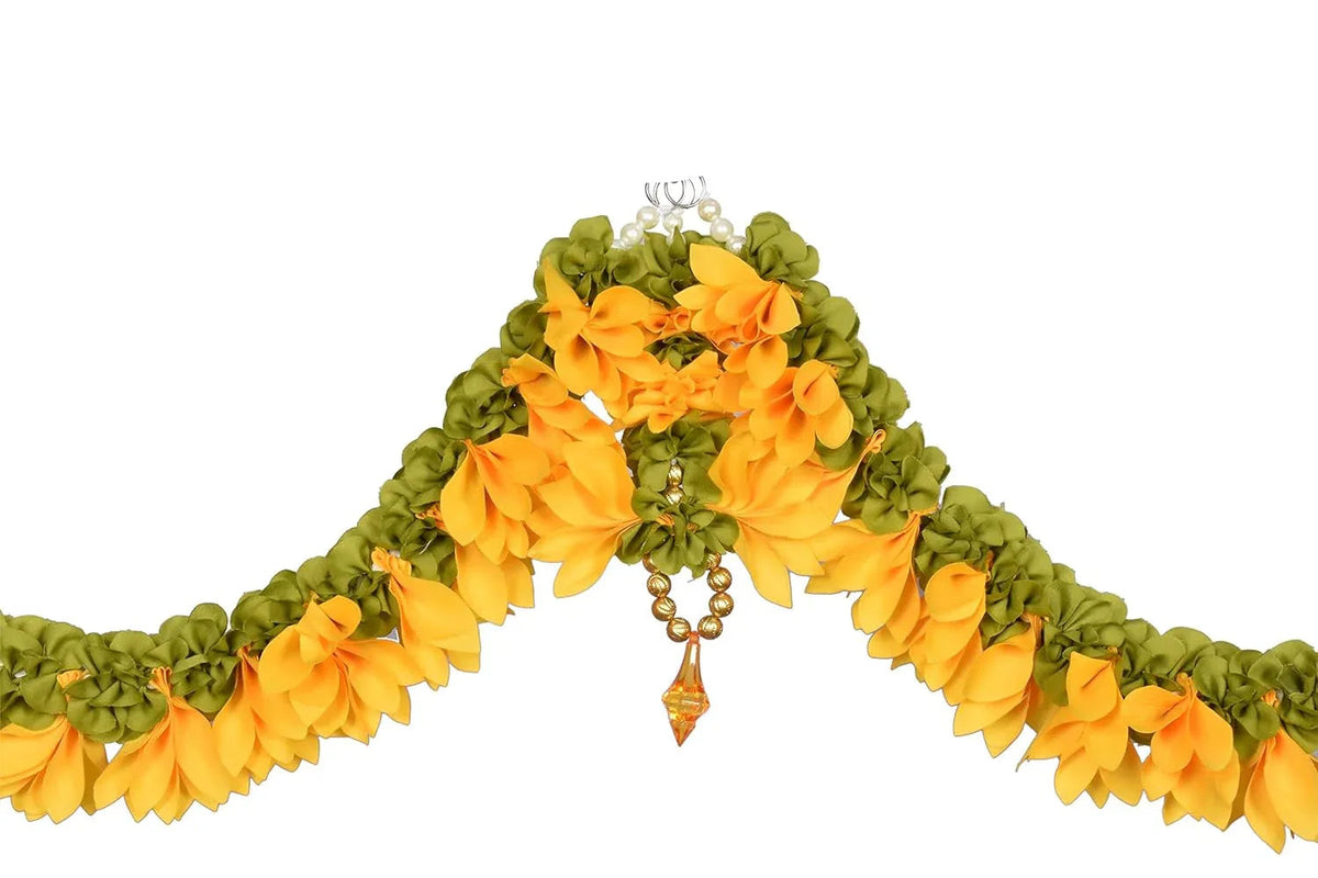 Artificial Yellow Champa Doorway Toran