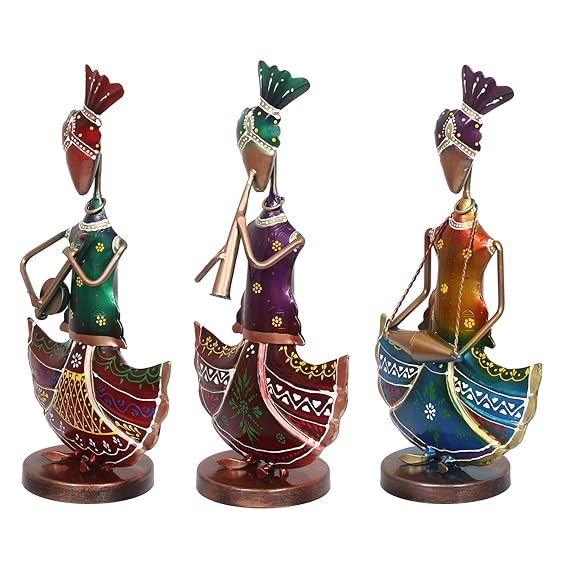 Artistic Multicolor Metal Musical Man Showpiece-ArtyCraftz