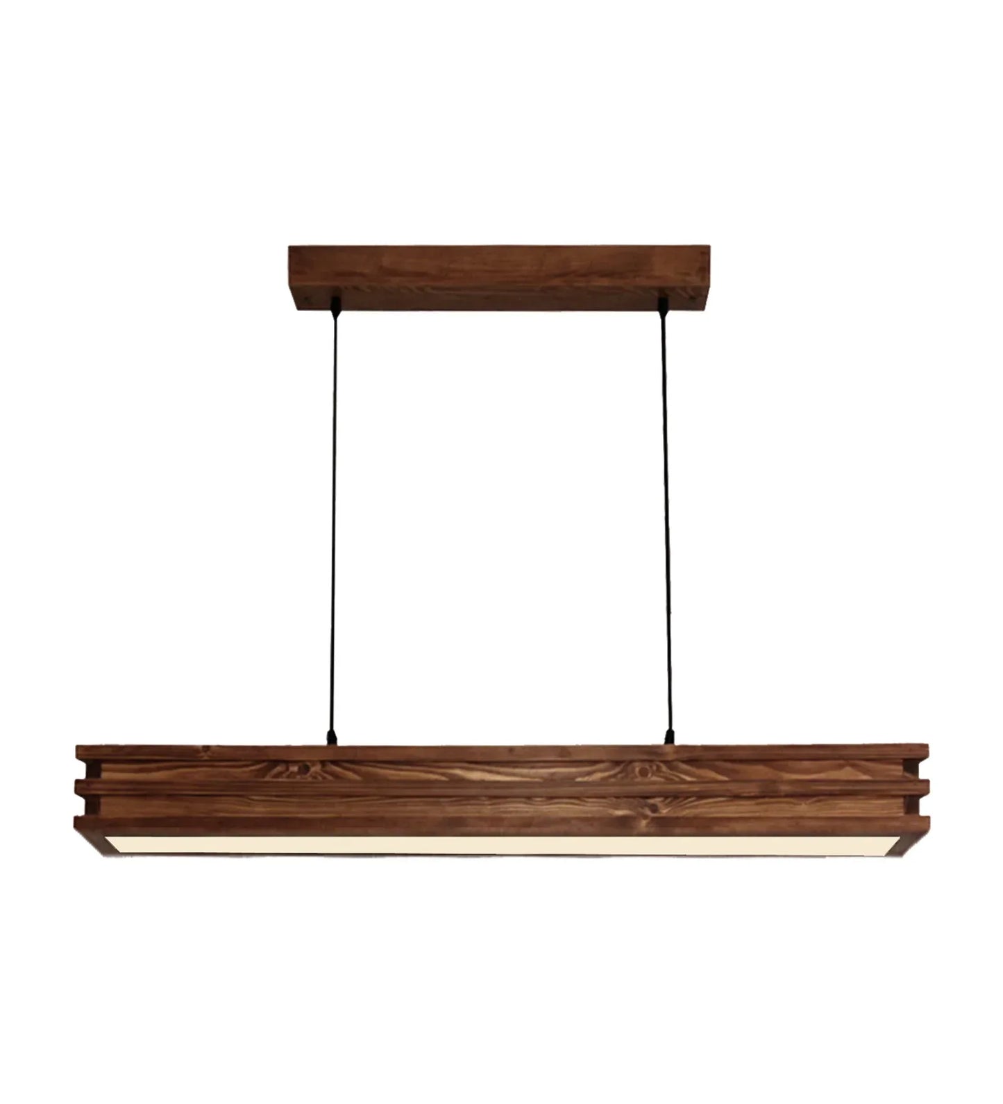 Artline 36 Brown Wooden LED Single Hanging Lamp in White Background