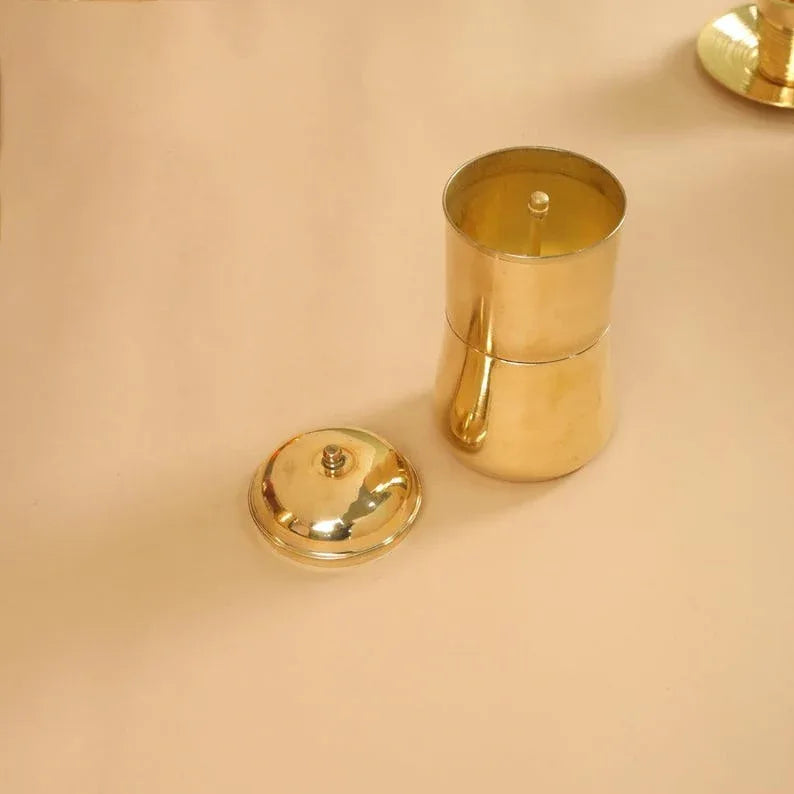 Authentic Brass Glossy Gold Finish Kumbakonam Coffee Filter -ArtyCraftz.com