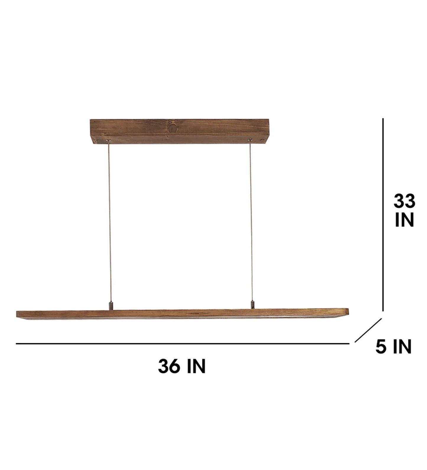 Avril 36 Triangular Brown LED Hanging Lamp - ArtyCraftz.com