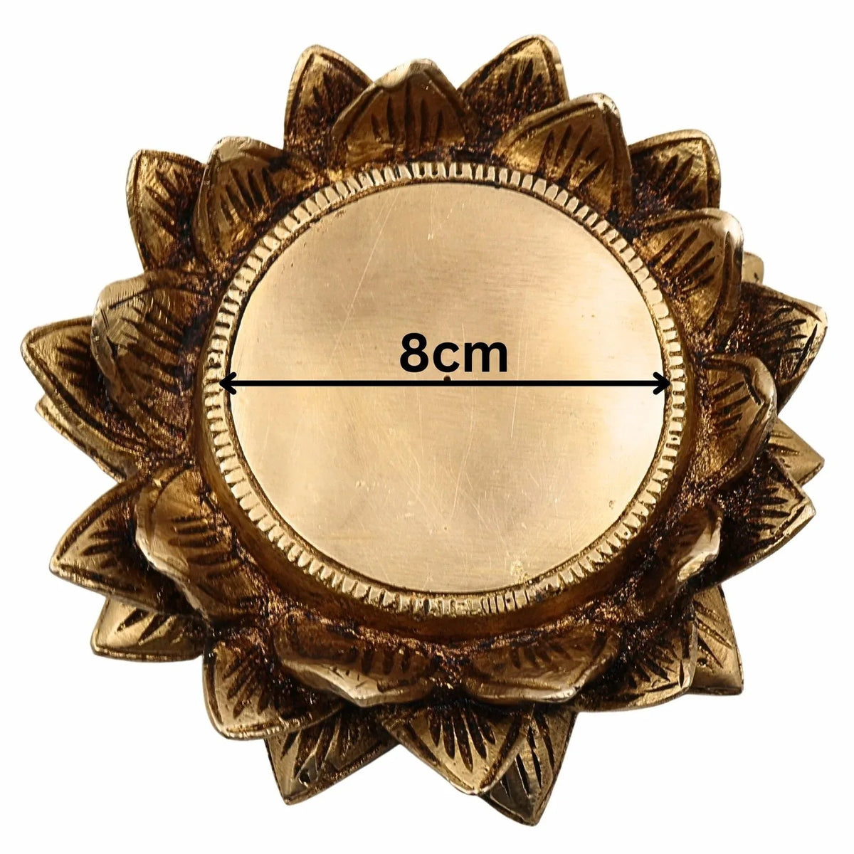 Brass Lotus Shaped Pooja Chowki