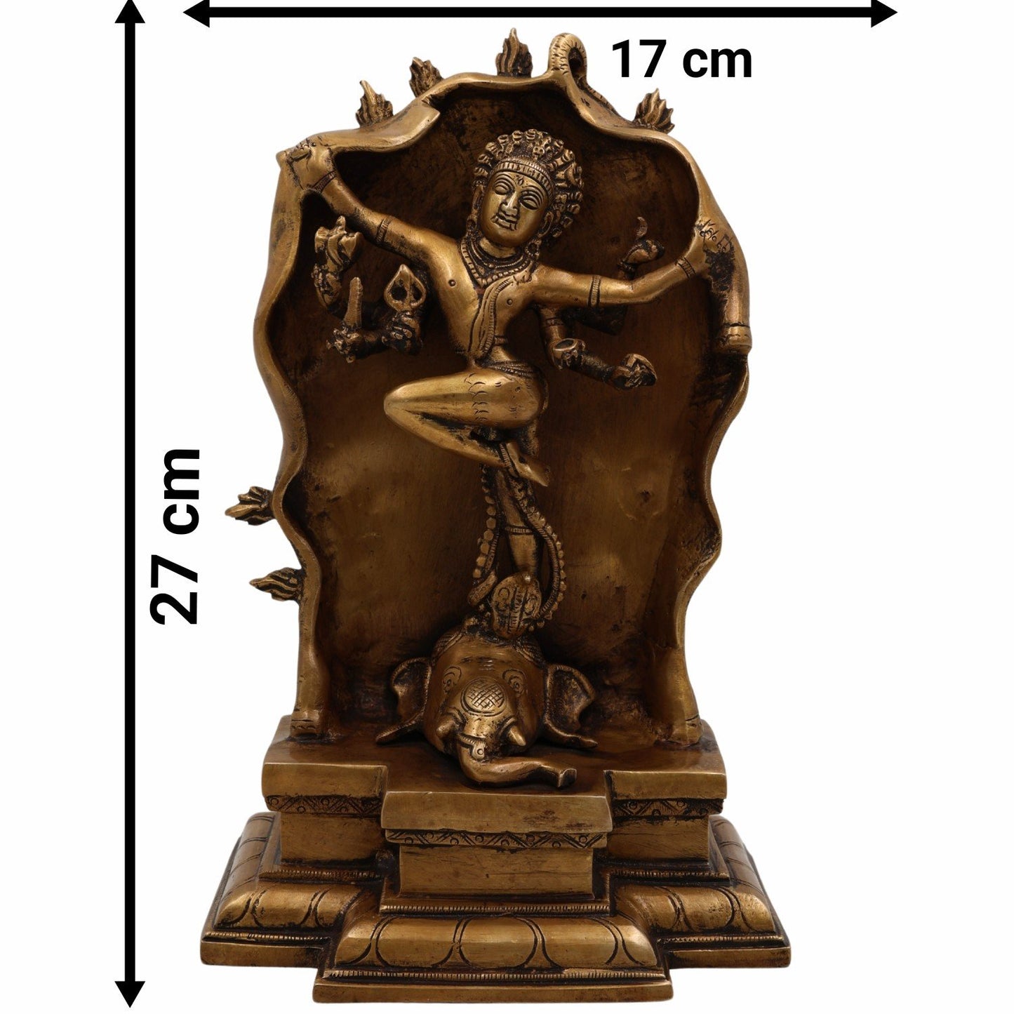 Brass Gaja Samhara Statue