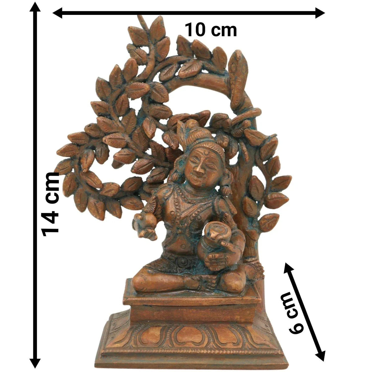 Handmade Panchaloha Krishna with Ladoo Idol – Divine Bal Krishna Statue with Dimensions