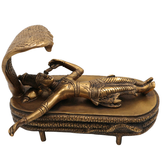 Brass Vishnu Anantha Sayana Idol 23 cm-artycraftz.com