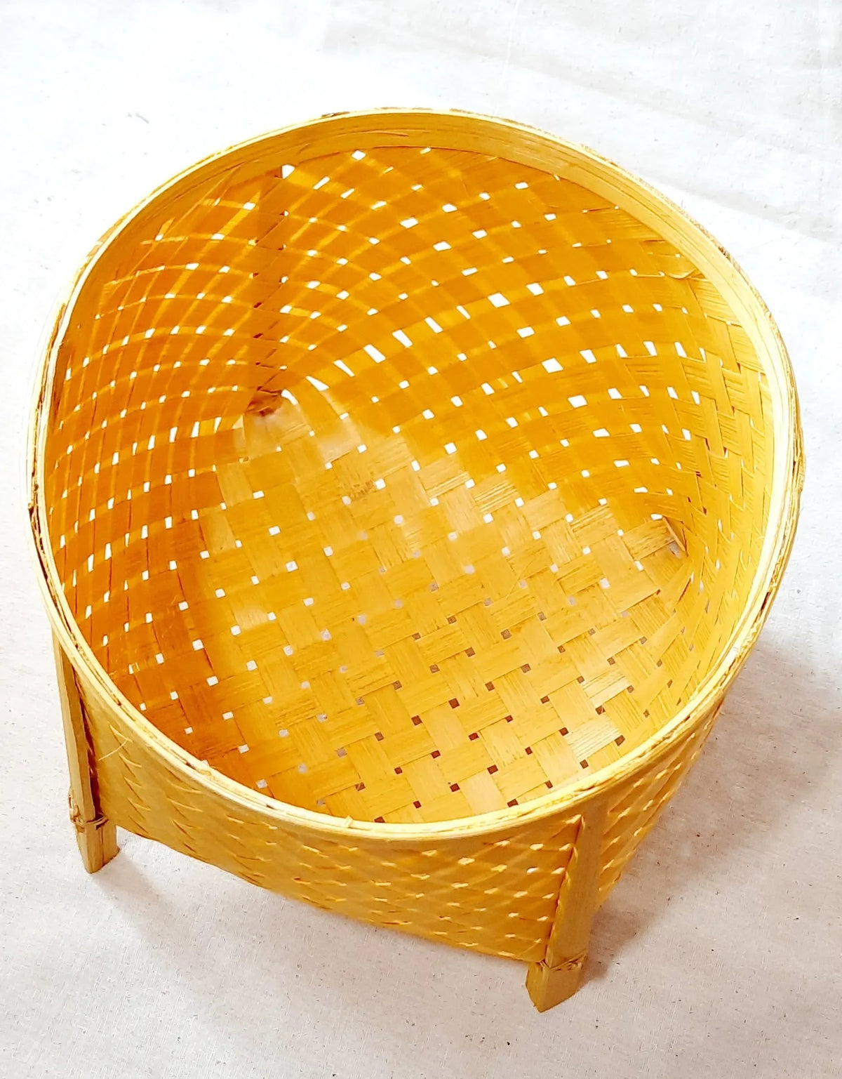 Bamboo Basket/Planter Holder with Stand Top View