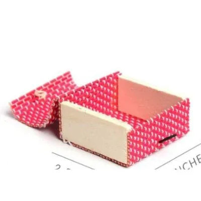 Bamboo Mini Storage Box with String