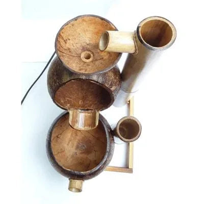 Bamboo and Coconut Bowl Water Fountain