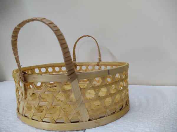 Bamboo Round Tray with Handle