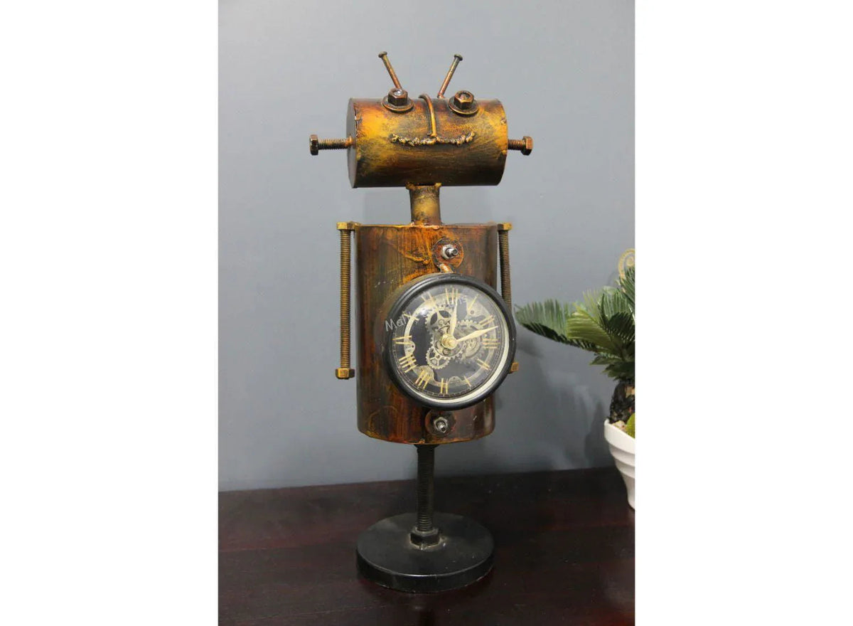 Beautiful Clock For Living Room Handmade Stand Solid Antique Finish- ArtyCraftz