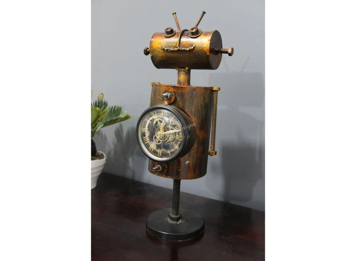 Beautiful Clock For Living Room Handmade Stand Solid Antique Finish- ArtyCraftz