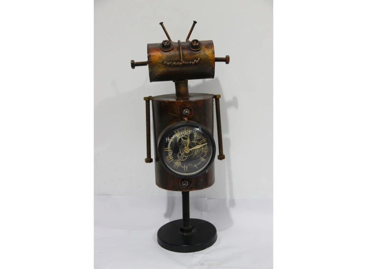 Beautiful Clock For Living Room Handmade Stand Solid Antique Finish- ArtyCraftz