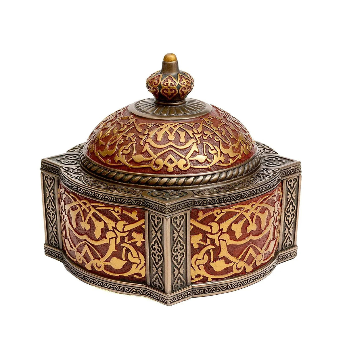 Beautiful Cold cast Bonded Bronze Hexagon Box, Gift Item - ArtyCraftz.com