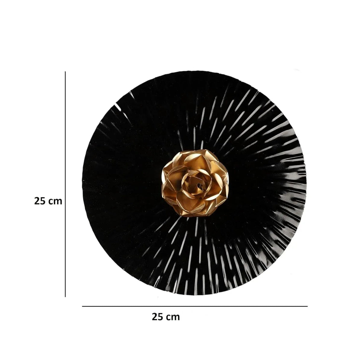 Beautiful Metallic Roses on Plates Wall Art-ArtyCraftz.com