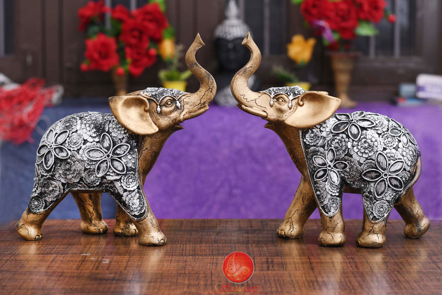 Beautiful Pair of Elephant for Home, Office, Shelf Decor - ArtyCraftz.com