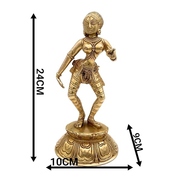 Bhunes Brass Apsara Lady Statue Showpiece - ArtyCraftz.com