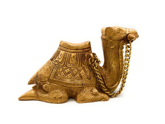 Handcrafted Brass Camel Showpiece with Chain-ArtyCraftz.com