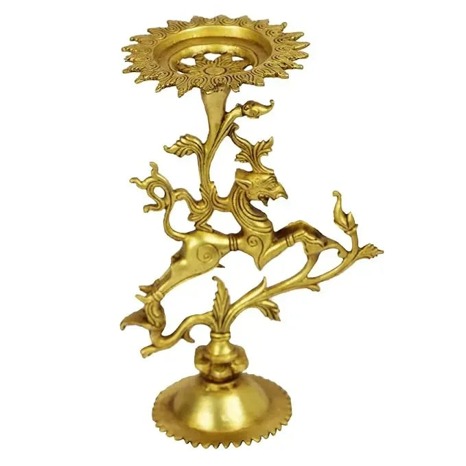 Brass Yali Candle Holder - ArtyCraftz.com