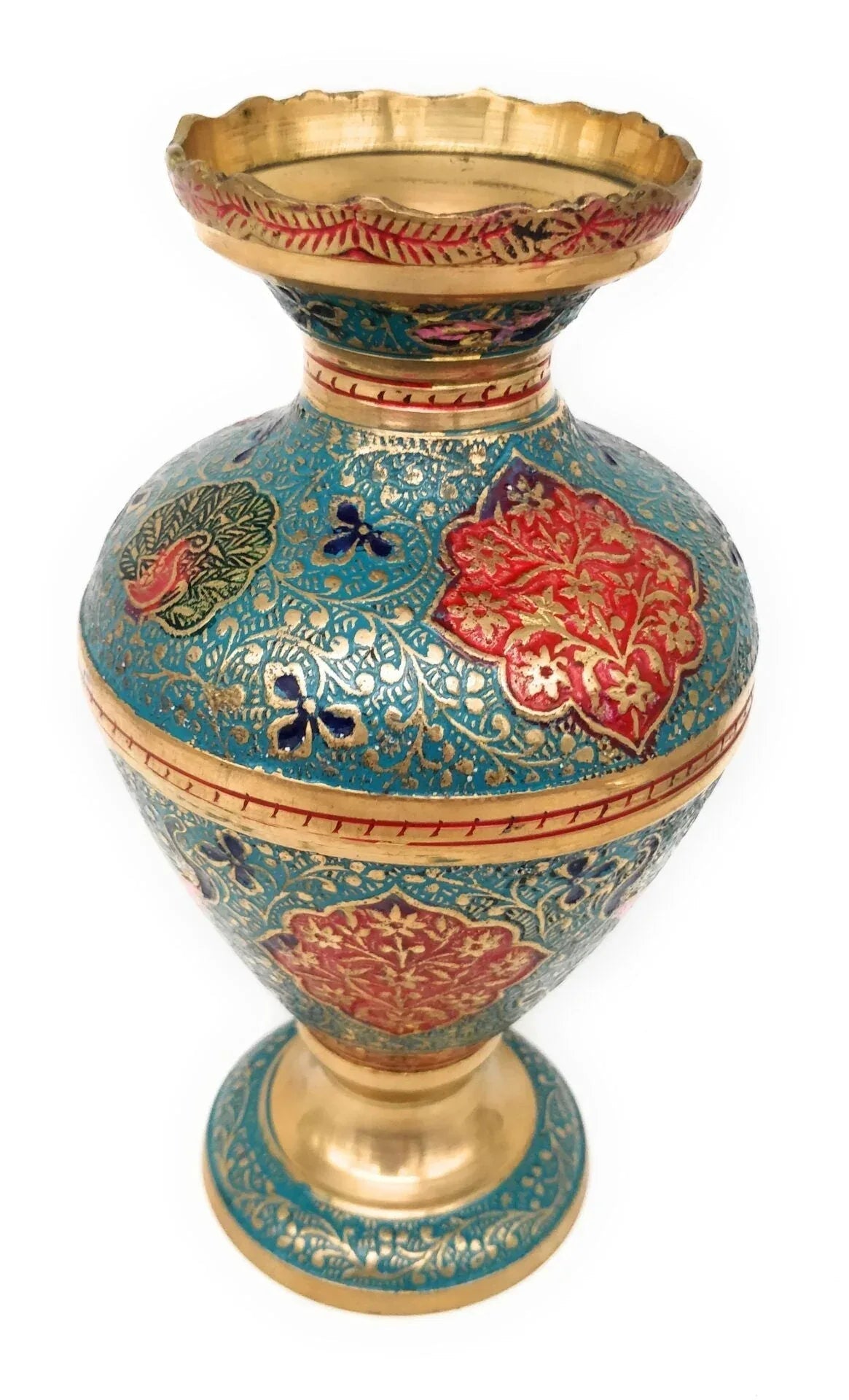 Bhunes Brass Flower Vase - ArtyCraftz.com