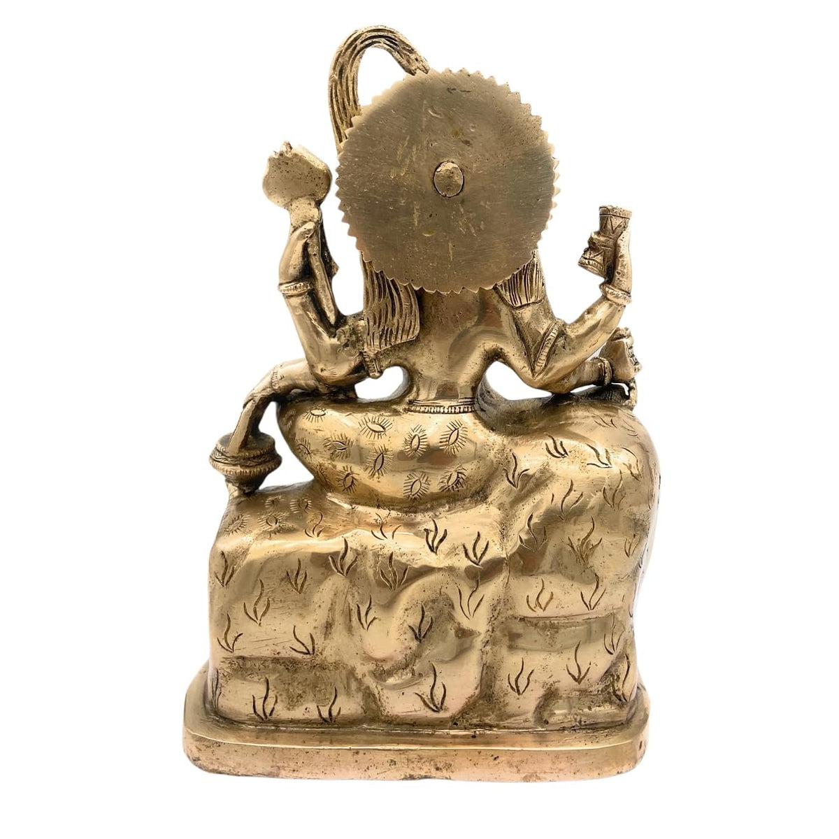 Handcrafted brass Shiva Parvati Couple Statue Back View-ArtyCraftz.com