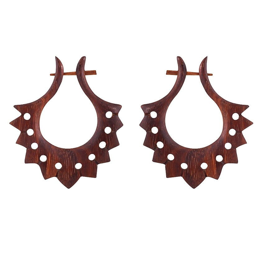 Big Geometric Hoop Stick Earrings 2.1" - ArtyCraftz.com