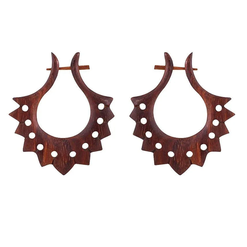 Big Geometric Hoop Stick Earrings 2.1" - ArtyCraftz.com