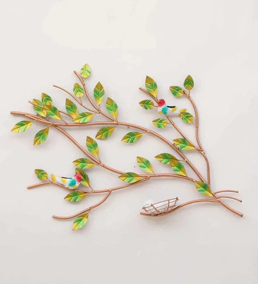 Bird Nest on Tree Wall Decor | Metal Tree Sculpture Wall Art