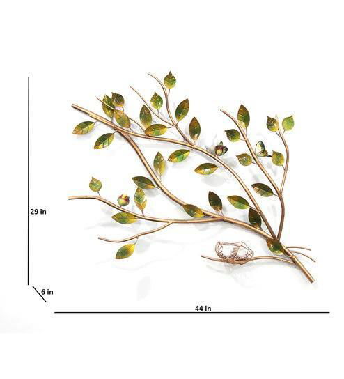 Handcrafted Metal Birds Nest Stem for Wall Decor - ArtyCraftz.com
